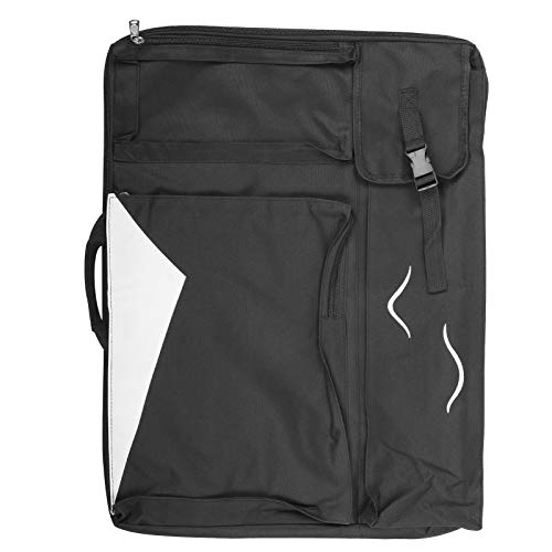 4K Artist Portfolio Backpack Backpack Sketch Board Storage Art Drawing Bag Waterand Tote Water Carry Shoulder Bag(Black)