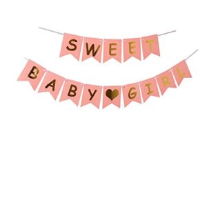 sweet baby girl party banner,baby shower decorations for girl,baby party suppliesr gifts with pink shower banner