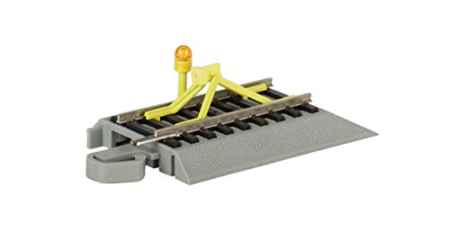 Bachmann Trains - Snap-Fit E-Z Track® Flashing LED Bumper - Nickel Silver Rail with Gray Roadbed - HO Scale