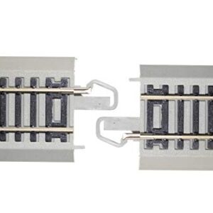 Bachmann Trains - Snap-Fit E-Z Track® Flashing LED Bumper - Nickel Silver Rail with Gray Roadbed - HO Scale