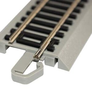 Bachmann Trains - Snap-Fit E-Z Track® Flashing LED Bumper - Nickel Silver Rail with Gray Roadbed - HO Scale