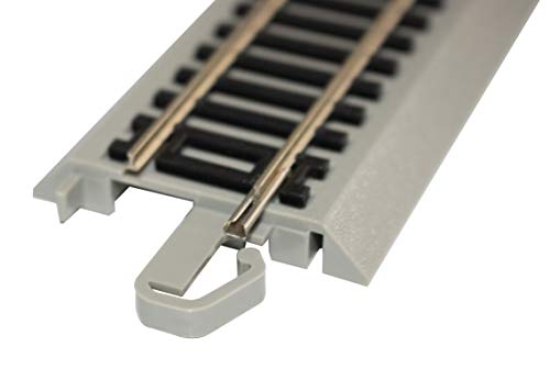 Bachmann Trains - Snap-Fit E-Z Track® Flashing LED Bumper - Nickel Silver Rail with Gray Roadbed - HO Scale