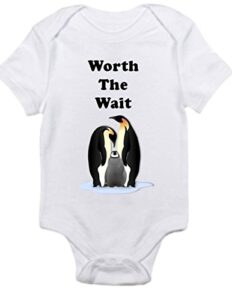 worth the wait penguin family shirt cute infant baby onesie 0-3 months month