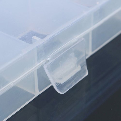 loinhgeo-Beautify Foldable Jewellery Display Organiser 24 Compartments Plastic Box Case Jewelry Bead Storage Container Craft Organizer