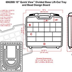 ArtBin 6962BB Quick View Bead Box, Portable Art & Craft Organizer with Bead Tray, Portable Art & Craft Storage Box, Clear