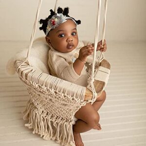 Handmade Macrame Baby Swing Natural Rope Hammock for Baby Macrame Swing Chair for Baby