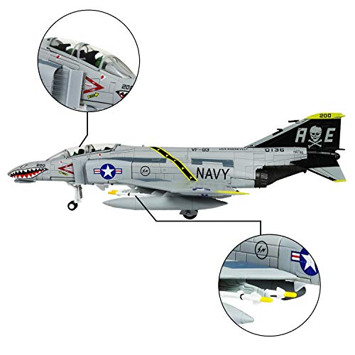 1/100 Scale F-4C PhantomⅡAttack Plane Metal Fighter Military Model Fairchild Republic Diecast Plane Model for Commemorate Collection or Gift