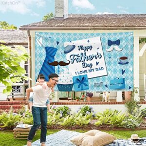 XtraLarge, Happy Fathers Day Banner - 72x44 Inch | Happy Fathers Day Decorations | Happy Fathers Day Backdrop for Photography | Happy Father's Day Party Decorations | Blue Fathers Day Decorations