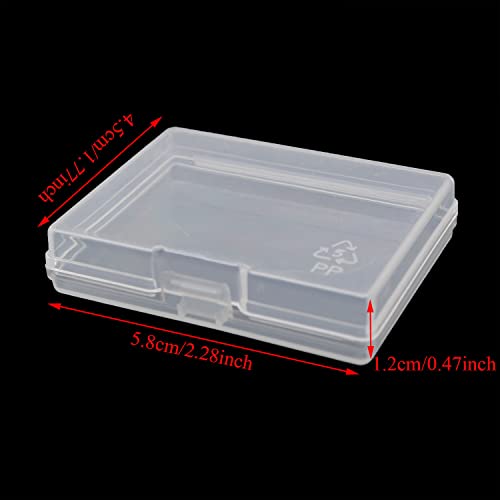 PZRT 8pcs Plastic Transparent Small Square Box 58x45mm Storage Containers Box for Small Items