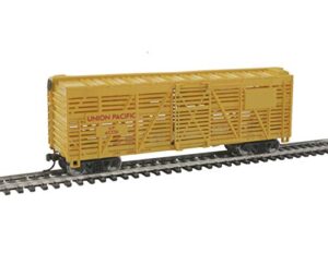 walthers trainline ho scale model 40′ stock car with metal wheels union pacific