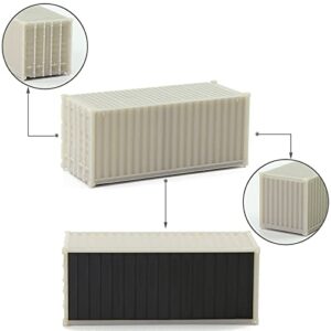 C8720JJ 8pcs HO Scale 1:87 Shipping Container Blank Uncolored Cargo Box (20ft)