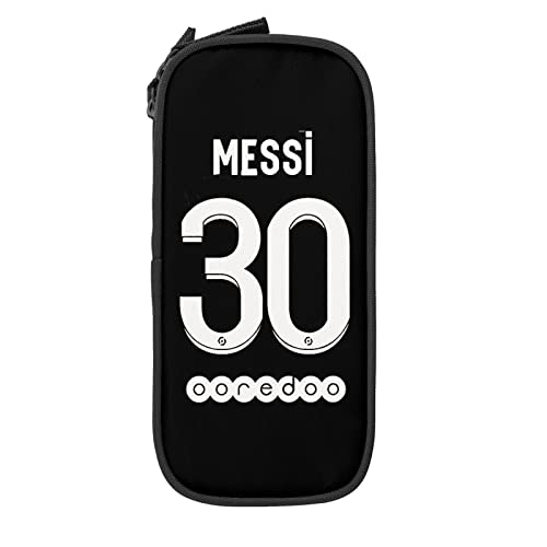 Lionel Paris PSG #30 Messi 2021 Big Capacity Pencil Pen Case for Office College School Large Storage High Capacity Bag Pouch Holder Box