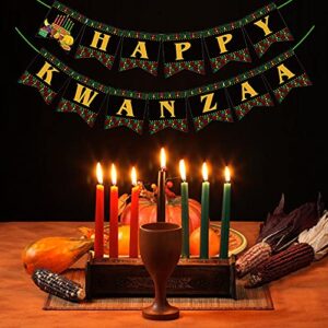 Happy Kwanzaa Banner Party Decoration Supplies - African Heritage Holiday Paper Hanging Banner Kwanzaa Decorations