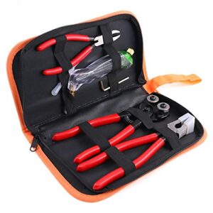 Hilitchi 5Pcs Wheeled Glass Tile Nipper Running Plier Breaking Grozer Plier Pistol Grip Glass Cutter with Bonus Hex Wrench Heavy Duty Stained Glass Tools Mosaic Tools Assortment Kit for Stained Glass