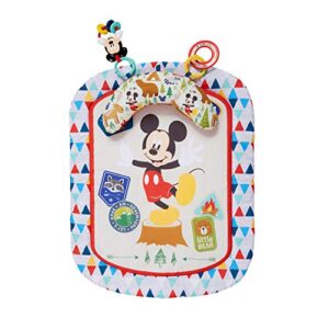 disney mickey mouse camping with friends tummy time prop mat, ages newborn +