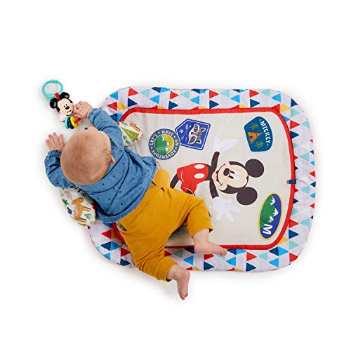 Disney Mickey Mouse Camping with Friends Tummy Time Prop Mat, Ages Newborn +