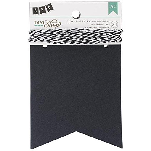 DIY Shop Chalkboard Notch Banner by American Crafts | 24-piece | Includes string