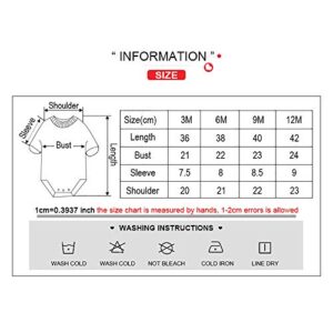 Chamie Newborn Baby Bodysuit 3-Pack Short Sleeve Bodysuit Baby Clothes for Boys and Girls