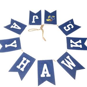 University of Kansas Tailgate Banner by Hannas Handiworks – Lightweight Pre-Strung Fabric Decoration – Show Team Spirit with KU Fan Decor