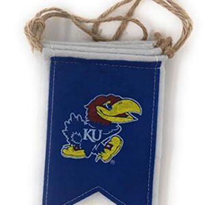 University of Kansas Tailgate Banner by Hannas Handiworks – Lightweight Pre-Strung Fabric Decoration – Show Team Spirit with KU Fan Decor