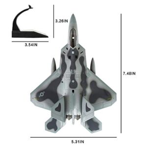 1/100 Scale F-22 Raptor Fighter Attack Plane Metal Fighter Military Model Fairchild Republic Diecast Plane Model for Commemorate Collection or Gift