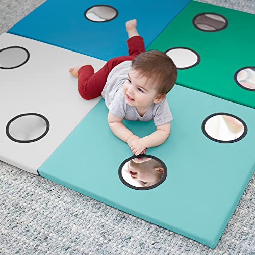 ECR4Kids SoftZone 123 Look at Me Activity Mat, Folding Playmat, Contemporary