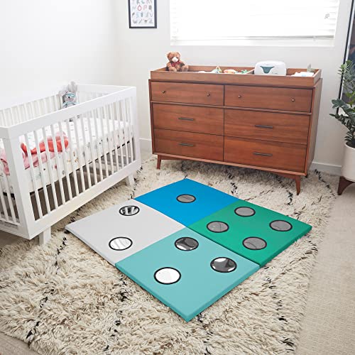 ECR4Kids SoftZone 123 Look at Me Activity Mat, Folding Playmat, Contemporary