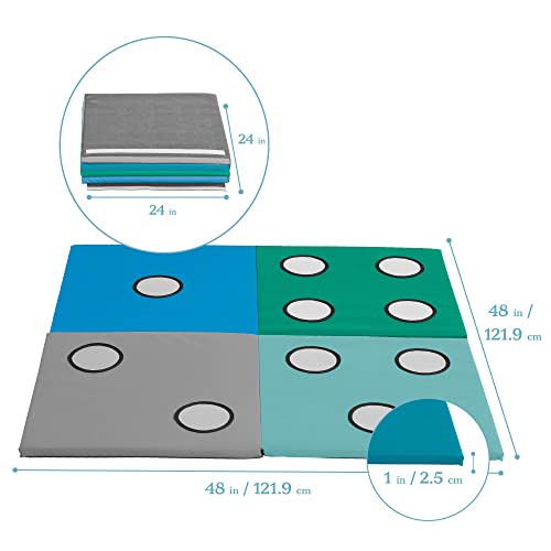 ECR4Kids SoftZone 123 Look at Me Activity Mat, Folding Playmat, Contemporary