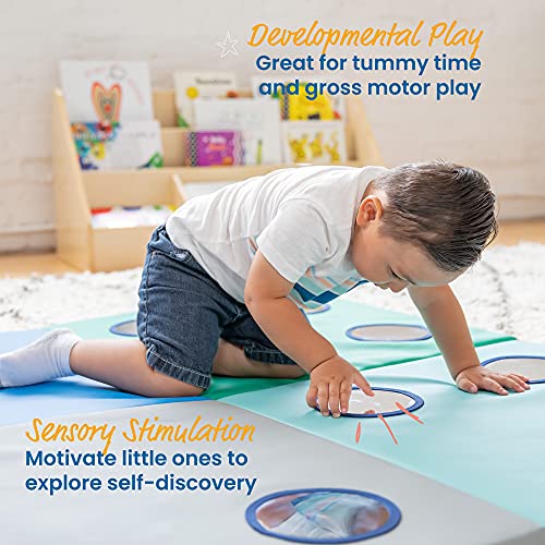 ECR4Kids SoftZone 123 Look at Me Activity Mat, Folding Playmat, Contemporary