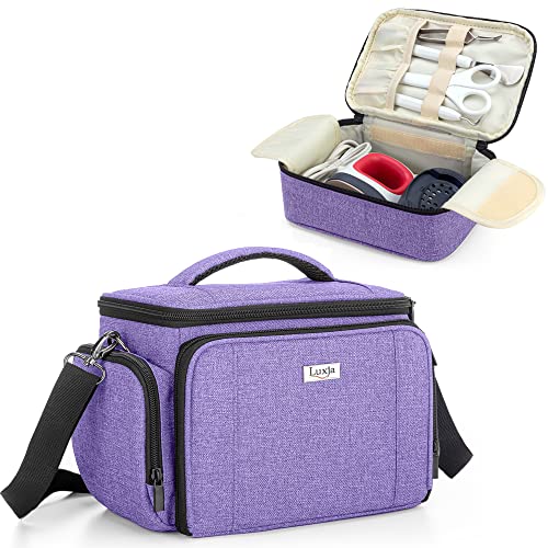 Luxja Carrying Case for Cricut Joy and Carrying Case Compatible with Cricut Easy Press Mini Bundle, Purple