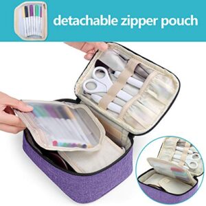 Luxja Carrying Case for Cricut Joy and Carrying Case Compatible with Cricut Easy Press Mini Bundle, Purple