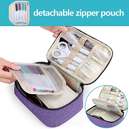 Luxja Carrying Case for Cricut Joy and Carrying Case Compatible with Cricut Easy Press Mini Bundle, Purple
