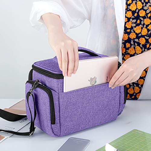 Luxja Carrying Case for Cricut Joy and Carrying Case Compatible with Cricut Easy Press Mini Bundle, Purple