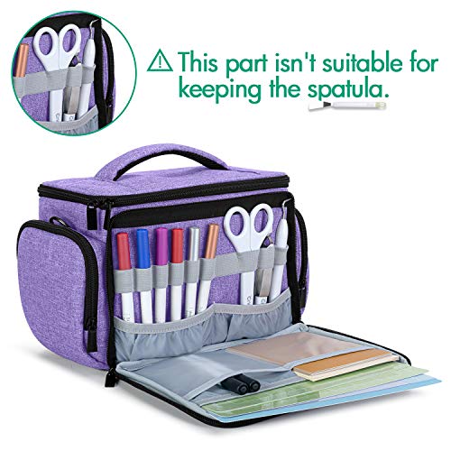 Luxja Carrying Case for Cricut Joy and Carrying Case Compatible with Cricut Easy Press Mini Bundle, Purple