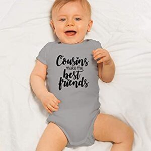 CBTwear Cousins Make the Best Friends - I'm Going to Be A Big Cousin - Cute Infant One-Piece Baby Bodysuit (6 Months, Heather Grey)