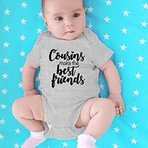 CBTwear Cousins Make the Best Friends - I'm Going to Be A Big Cousin - Cute Infant One-Piece Baby Bodysuit (6 Months, Heather Grey)