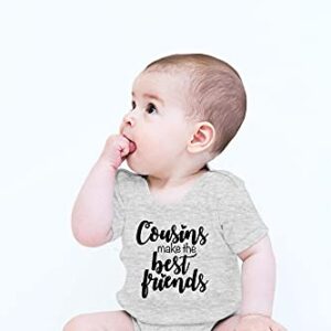 CBTwear Cousins Make the Best Friends - I'm Going to Be A Big Cousin - Cute Infant One-Piece Baby Bodysuit (6 Months, Heather Grey)