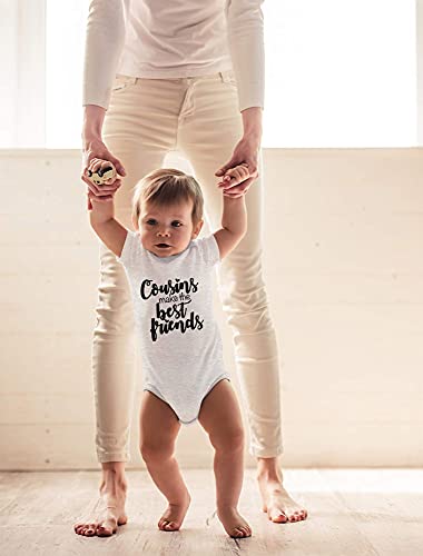 CBTwear Cousins Make the Best Friends - I'm Going to Be A Big Cousin - Cute Infant One-Piece Baby Bodysuit (6 Months, Heather Grey)