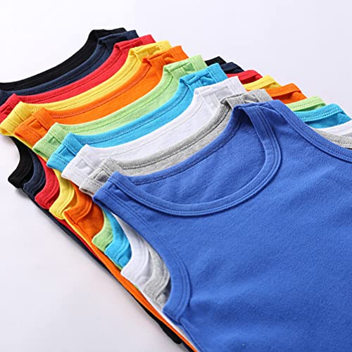 HAOLUKI Toddler Baby Boy's Sleeveless Tank Tops Kids Girls Summer Basic Cami Shirts Cotton Athletic Undershirts T-Shirts Vest Light Green 12 Months