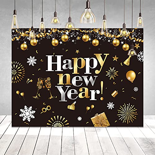 GOER 78 Inch New Year Banner for 2023 New Year Eve Party Decorations Photo Backdrop