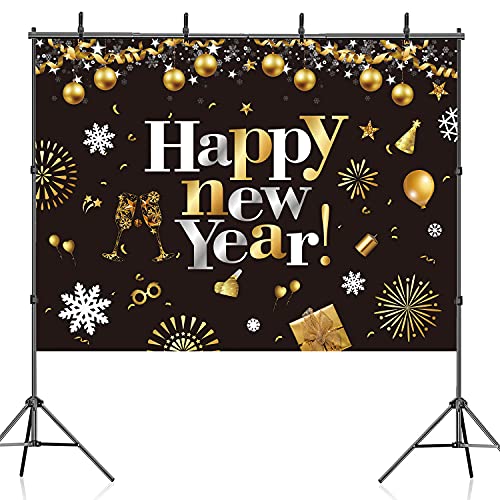 GOER 78 Inch New Year Banner for 2023 New Year Eve Party Decorations Photo Backdrop