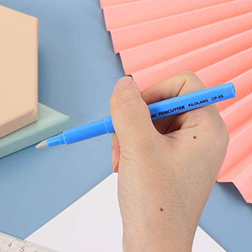 2PCS 5D DIY Diamond Painting Parchment Paper Cutter Ceramic Blade To Cut The Cover Perfectly Painting with Diamonds Tools Accessories (Blue＆Pink)