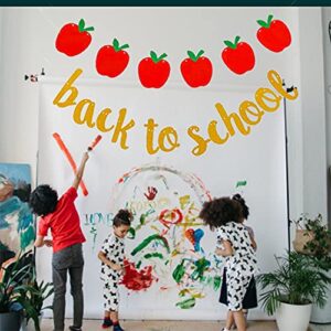 Back to School Banner Apple Garland Banner for First Day of School Classroom Decor Teacher Gifts Apple Themed Party Supplies by Ucity