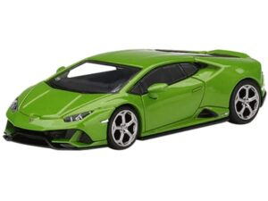 truescale miniatures lambo huracan evo verde mantis green metallic limited edition to 4200 pieces worldwide 1/64 diecast model car by true scale miniatures mgt00328