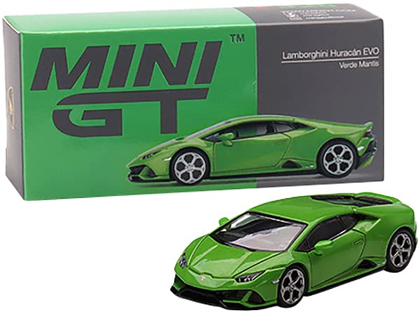 Truescale Miniatures Lambo Huracan EVO Verde Mantis Green Metallic Limited Edition to 4200 Pieces Worldwide 1/64 Diecast Model Car by True Scale Miniatures MGT00328