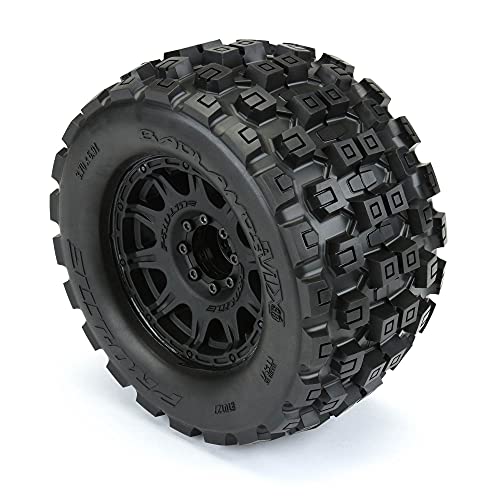 Pro-line Racing 1/8 Badlands MX38 F/R 3.8" MT Tires Mounted 17mm Blk Raid 2 PRO1012710