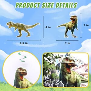 Cool 3D Dinosaur Hanging Swirls Banner 30 Sets Dino Garden Banner Party Decoration for Kids Dinosaur Theme Birthday Party Supplies Baby Shower Spiral Streamers Home Room Ceiling Wall Backdrop Decor