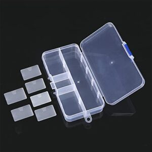 Utoolmart 10 Grid Plastic Transparent DIY Parts Storage Box, Removable Partition, Jewelry Storage Box, Screws, Handicrafts, Parts Storage Box