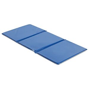 ECR4Kids Everyday 3-Fold Daycare Rest Mat, Blue and Grey (1" Thick)