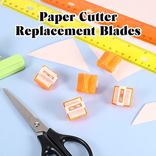 6 Pieces Paper Cutter Replacement Blades Paper Trimmer Blades Refill Craft Paper Cutting Replacement Blades for A4 Paper Cutter (Orange)